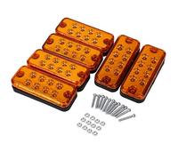 EVGATSAUTO Kit de luz de lámpara de marcador lateral de 6 piezas 8 LED, luz indicadora de luz de marcador lateral de espacio libre, camión, remolque, camión para camiones de 12 V(Ámbar)