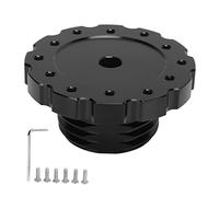 EVGATSAUTO Placa Adaptadora de Volante para T300 T500, Adaptador de Volante de Aleación de Aluminio Negro, Compatible con PCD de 73 mm, Repuesto Preciso para Sparco, Luisi, NRG
