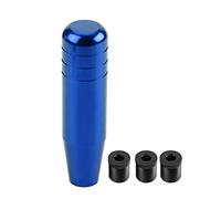EVGATSAUTO Pomello del cambio manuale leva universale del cambio in lega di alluminio 13 cm per auto(Blue)