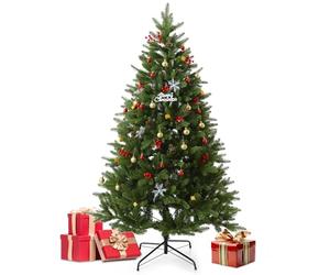EVGN Árbol de Navidad artificial de 240 cm - Densidad de abeto Nordmann como real - Moldeado por inyección PE + PVC - Árbol realista para interior y exterior - Con soporte de metal resistente