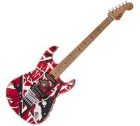EVH Frankie Striped MN Red/White/Black Guitarra eléctrica