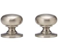 EVI Herrajes 1007/25 - Pack de 2 pomos, acabado mate (acero inoxidable)