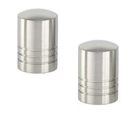 EVI Herrajes 1014/18 - Pack de 2 pomos, acabado mate (acero inoxidable)