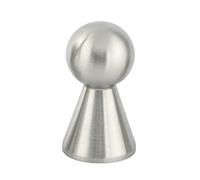 EVI Herrajes 1292/15 - Pack de 2 pomos, acabado mate (acero inoxidable)