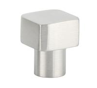 EVI Herrajes 2011/15 - Pack de 2 pomos cuadrados, acabado mate (acero inoxidable)