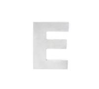 EVI Herrajes | Letra Adhesiva E para Casas | De Acero Inoxidable | 120 mm | Para Paredes, Fachadas, Portales o Puertas | Válida para Exterior e Interior | Mod.0650120EAM
