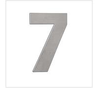 EVI Herrajes | Número Adhesivo para Casas de Acero Inoxidable | Nº 7 | 80 mm | Para Paredes, Fachadas, Portales o Puertas | Para Exterior e Interior | Mod.0640807AM