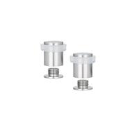 EVI Herrajes | Pack 2 Topes de Puerta | Ø20x25 mm | Acero Inoxidable | Goma Blanca | Incluye Tornillo + Taco de Sujeción | Mod. I-181-BCB