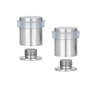 EVI Herrajes | Pack 2 Topes de Puerta | Ø20x25 mm | Acero Inoxidable | Goma Protección Transparente | Incluye Tornillo + Taco de Sujeción | Mod. I-181-TCB