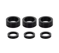 EVI Herrajes | Pack Recambio de Goma Protectora para Tope de Puerta Adhesivo | 3 Unidades | Repuesto Original | Goma Negra | Compatible con Mod. I-253