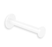 EVI Herrajes | Portarrollos de Papel higiénico | Autoadhesivo o atornillable | Acero Inoxidable Lacado Blanco | Mod. 050PR1DUALBL