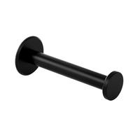 EVI Herrajes | Portarrollos de Papel higiénico Negro | Autoadhesivo o atornillable | Acero Inoxidable Lacado Negro | Mod. 050PR1DUALNG