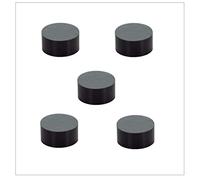 EVI Herrajes | Recambio para Tope Adhesivo de Pared para Puertas | Pack 5 Unidades | Repuesto Original | Goma de Caucho Color | Negro Compatible con Modelo I-205