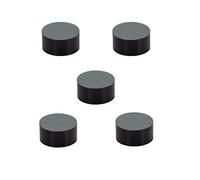 EVI Herrajes | Recambio para Tope Adhesivo de Pared para Puertas | Pack 5 Unidades | Repuesto Original - Negro | Compatible con Modelos I-198/28 y I-254/35