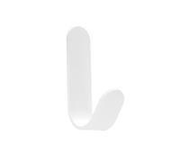 EVI Herrajes | Toallero de gancho | Colgador de pared blanco | Acero inoxidable | Adhesivo | Para colgar ropa, toallas o accesorios | Mod. 173ADBL