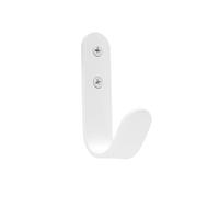 EVI Herrajes | Toallero de gancho | Colgador de pared blanco | Acero inoxidable | Atornillado | Para colgar ropa, toallas o accesorios | Mod. 173CTBL