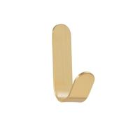 EVI Herrajes | Toallero de gancho | Colgador de pared de latón | Adhesivo | Para colgar ropa, toallas o accesorios | Mod. 173ADLMT