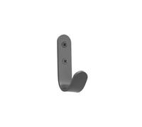 EVI Herrajes | Toallero de gancho | Colgador de pared gris antracita | Acero inoxidable | Atornillado | Para colgar ropa, toallas o accesorios | Mod. 183CTGR