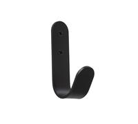 EVI Herrajes | Toallero de gancho | Colgador de pared negro | Acero inoxidable | Atornillado | Para colgar ropa, toallas o accesorios | Mod. 173CTNG