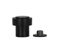 EVI Herrajes | Tope de Puerta | Acero Inoxidable | 24 X 35 mm | Base Roscada Atornillada | Lacado Negro| Incluye Tornillo + Taco de Sujeción | Mod. I-199/24X35-CBNG