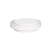 EVI Herrajes | Tope de Puerta Adhesivo | 45 x 14 mm | Goma Blanca de Silicona Natural | Acero Inoxidable | Lacado Blanco | Gran Adhesión | 100% Funcional | Mod. 04020335X12BBL