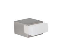 EVI Herrajes | Tope de Puerta Adhesivo Mini | 20 x 14 mm | Goma Blanca de Silicona Natural | Cuadrado | Acero Inoxidable | Gran Adhesión | 100% Funcional | Mod. 197/20x14-BAM