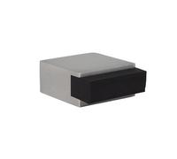 EVI Herrajes | Tope de Puerta Adhesivo Mini | 25 x 14 mm | Goma Negra | Cuadrado | Acero Inoxidable | Gran Adhesión | 100% Funcional | Mod. 197/25x14-AM