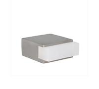 EVI Herrajes | Tope de Puerta Adhesivo Mini | 25 x 14 mm | Goma Blanca | Cuadrado | Acero Inoxidable | Gran Adhesión | 100% Funcional | Mod. 197/25x14-BAM