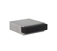 EVI Herrajes | Tope de Puerta Adhesivo Mini | 35 x 14 mm | Goma Negra | Cuadrado | Acero Inoxidable | Gran Adhesión | 100% Funcional | Mod. 197/25x14-AM