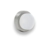 EVI Herrajes Tope De Puerta Para Pared-Manilla Autoadhesivo. Acero Inoxidable V2A - (AISI 304) Con Silicona Natural. Diametro24x14mm .Satinado Mate, Inox Mate-goma Blanca