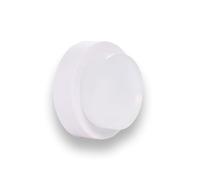 EVI Herrajes | Tope de Puerta Adhesivo para Pared/Manilla | Ø24x14mm | Acero Inoxidable Lacado Blanco - Goma Blanca | Incluye Tornillo + Taco de Sujeción | Mod.I-20524TPMBL