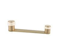 EVI Herrajes | Retenedor Giratorio para Puerta | Puertas de hasta 100mm | Latón Satinado Mate | Goma Blanca | Incluye Tornillo + Taco | Mod. I-253-BLMT