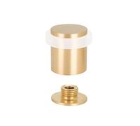 EVI Herrajes | Tope para Puerta | Ø24x30 mm | Latón Acabado Mate | Goma Blanca | Incluye Tornillo + Taco de Sujeción | Mod. I-191-BLMT