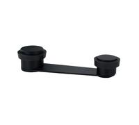 EVI Herrajes | Tope para Puerta Adhesivo con Retenedor Giratorio | Acero Inoxidable Lacado Negro - Goma Negra | Hueco Útil 50 mm de Grosor | Fijación Adhesiva o con Tornillo+Taco | Mod. I-164DUALNG