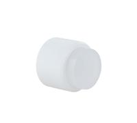 EVI Herrajes | Tope para Puerta de Pared de Diseño - Moleteado Diamante - 28x28mm - Acero Lacado Blanco - Montaje Adhesivo y con Tornillo