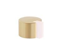 EVI Herrajes|Tope para Puerta de Suelo Adhesivo |Ø28x20mm|Latón con Goma Protectora Para Interior y Exterior|Protector de Puerta|04019328BLMT