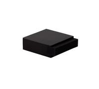 EVI Herrajes | Tope para Puerta de Suelo - Diseño Cuadrado | 35x14mm | Acero - Lacado Negro | Montaje Adhesivo| I-197/14