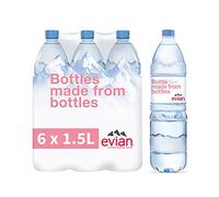 Evian Agua Mineral Natural Paquete de 6 x 1.5L