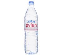 Evian Botella de agua mineral natural, 3 x 1500 ml