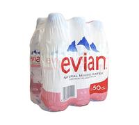 Evian - Natural Mineral Water - 6 x 500ml