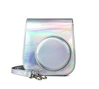 EVIC Bolsa de cámara Funda Protectora de Color Brillante Cámara de Cuero Retro Cámara de Cuero Ajuste for Fuji Fit for Polaroid Mini 11 Estuche para la Camara (Color : A)