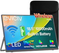 EVICIV 18.5 Pulgadas QLED Monitor portátil Wireless con 10000mAh Batería