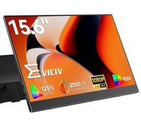 EVICIV Monitor portátil 15,6 Pulgadas 125% sRGB 2000:1 Pantalla Portatil USB C Display FHD 1080P Segundo Monitor para PC Laptop, Soporte VESA