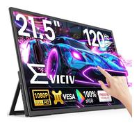 EVICIV Monitor Portatil Táctil Grande de 21,5 Pulgadas 120Hz 1920x1080 FHD IPS Cuidado de Ojos Juego de Azar Pantalla Portable con Kickstand HDMI USB C para PC Teléfono Celular P-S4/5 Xbo