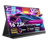 EVICIV Portable Monitor 16 Zoll 2,5K 120Hz Tragbarer Display mit VESA und Schutzhülle, 2560 * 1600 1200:1 500 Nits 16:10 IPS Metallgehäuse Gaming Bildschirm mit 3-Seiten-Schmalrand USB C Mini HDMI