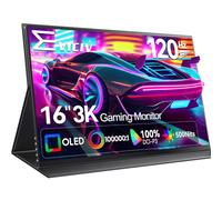 EVICIV Portable Monitor OLED 3K 120Hz 16 Zoll Tragbarer Display mit VESA & Schutzhülle, 2880*1800/100000:1/500Nits/100% DCI-P3/16:10 IPS Ultra-dünn Metallgehäuse Gaming Bildschirm mit USB C Mini HDMI