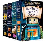 Evie Woods 4-Book Collection Set | The Lost Bookshop, The Story Collector, The Violin Maker's Secret & The Mysterious Bakery on Rue de Paris