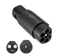 EVIEUN Tipo 2 a Tesla EV Cargador Adaptador, 32A 220V Tipo 2 a Tesla EV Cargador Convertidor para Tesla Model 3/Y/S/X, Portátil Tipo 2 Estación de Carga Adaptador Fácil de Transportar y Utilizar