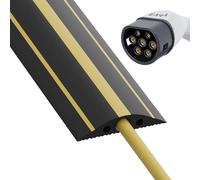 EVify Canaleta de cable de 1,5 m para coche eléctrico, cable de carga tipo 2 - Protector plano resistente para uso al aire libre