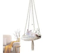 EviKoo Hamaca columpio para gatos, hamaca para gatos, hamaca bohemia para gatos de interior con macramé, hamaca bohemia para gatos de interior para balcón, sala de estudio, sala de estar, patio